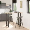  2 db antracitszürke acél bárasztalláb 60x(110-111) cm