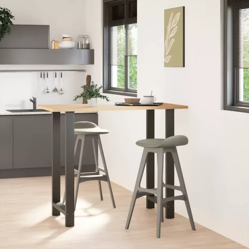  2 db antracitszürke acél bárasztalláb 60x(110-111) cm