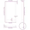  2 db antracitszürke acél bárasztalláb 60x(110-111) cm