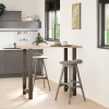  2 db natúr acél bárasztalláb 60 x (110-111) cm