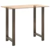  2 db natúr acél bárasztalláb 60 x (110-111) cm