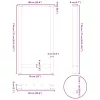  2 db natúr acél bárasztalláb 60 x (110-111) cm