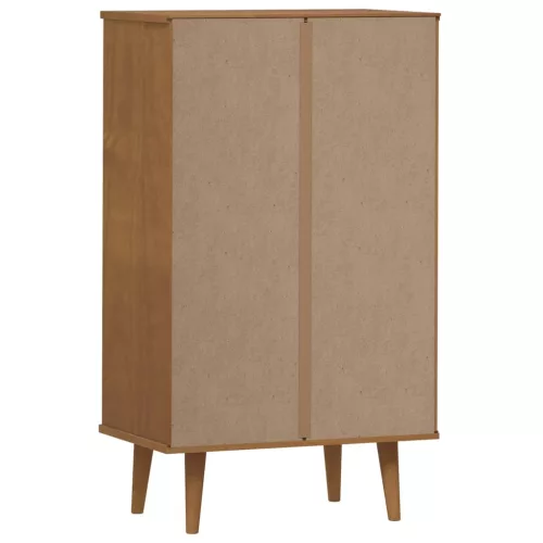  MOLDE barna tömör fenyőfa cipőszekrény 59,5 x 35 x 103 cm