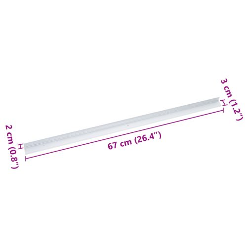  Lépcső orom 10 pcs Ezüst 67 cm Alumínium