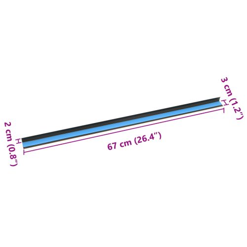  Lépcső orom 30 pcs Barna 67 cm Alumínium