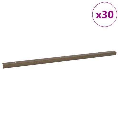  Lépcsőélvédők 30 pcs Barna 67 cm Alumínium