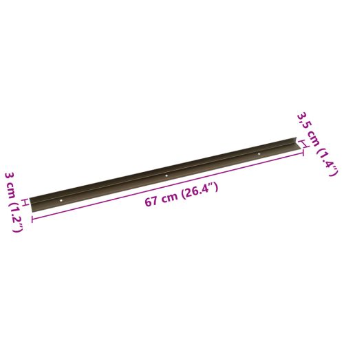  Lépcsőélvédők 30 pcs Barna 67 cm Alumínium