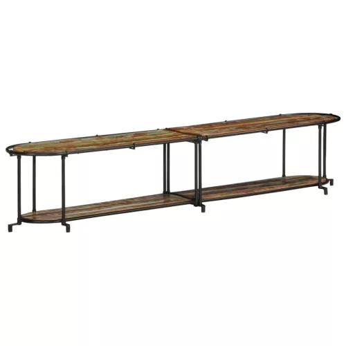  tömör újrahasznosított fa TV-szekrény 200 x 42 x 40 cm