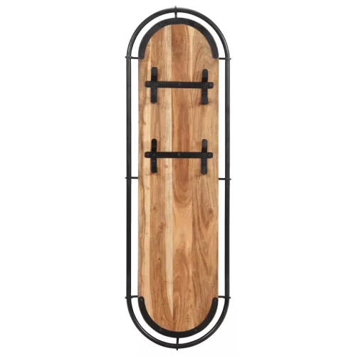  2 db tömör akácfa falra szerelhető ruhafogas 4 akasztóval