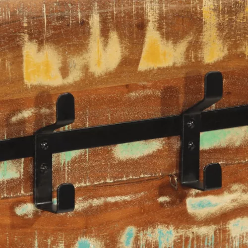  újrahasznosított fa falra szerelhető ruhafogas 5 akasztóval