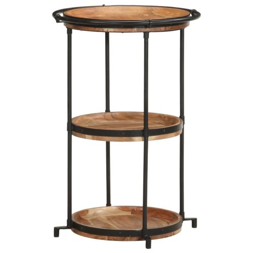  tömör akácfa kisasztal Ø55 x 83 cm