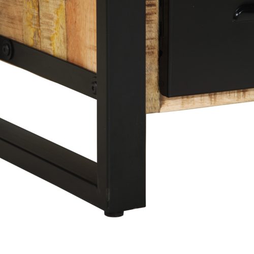  Fürdőszoba Mosdókagyló Szekrény 55x35x60 cm Tömör Rusztikus Fa Pina