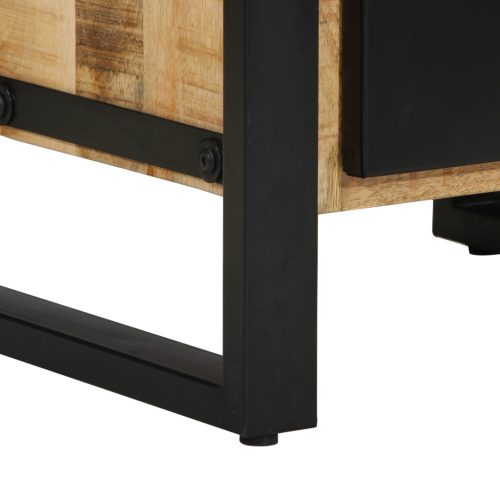  Fürdőszoba Szekrény 40x35x75 cm Tömör Fa Durva Mangó