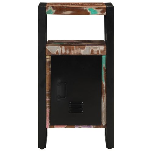  Fürdőszoba Szekrény Többszínű 40x35x75 cm Tömör Fa Újrahasznosított