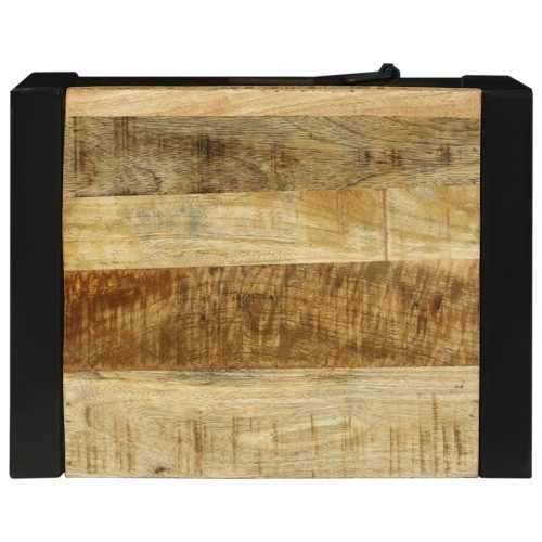  Fürdőszoba Fali Szekrény 40x30x40 cm Tömör Fa Durva Mangó