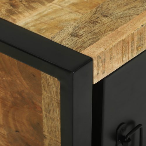  Fürdőszoba Fali Szekrény 40x30x40 cm Tömör Fa Durva Mangó