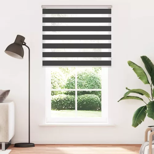  zebrafüggönnyel fekete szövetszélesség 105,9 cm poliészter