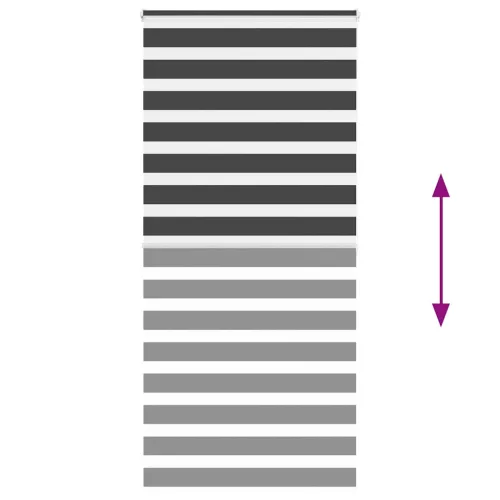  zebrafüggönnyel fekete szövetszélesség 105,9 cm poliészter