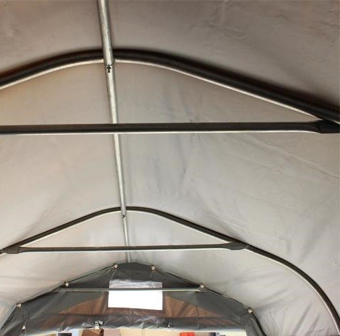 TP 2,4x3,6m ponyvagarázs, PVC 800N ponyva - zöld