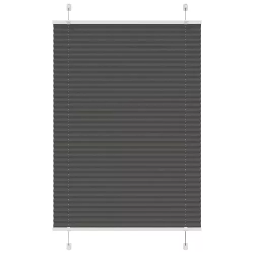  pliszírozott redőny fekete 85x150 cm szövetszélesség 84,4 cm