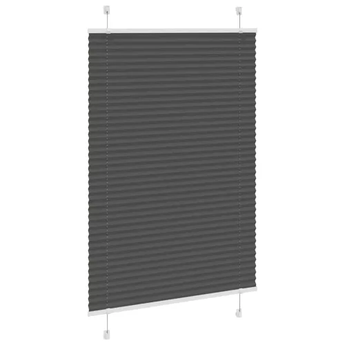  pliszírozott redőny fekete 85x150 cm szövetszélesség 84,4 cm