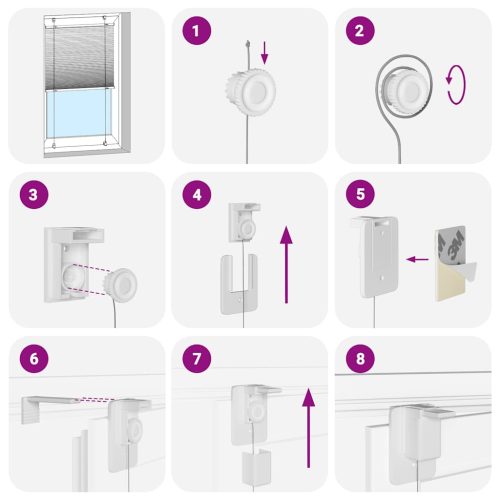  pliszírozott redőny Bordeaux piros 115x100 cm szövetszélesség