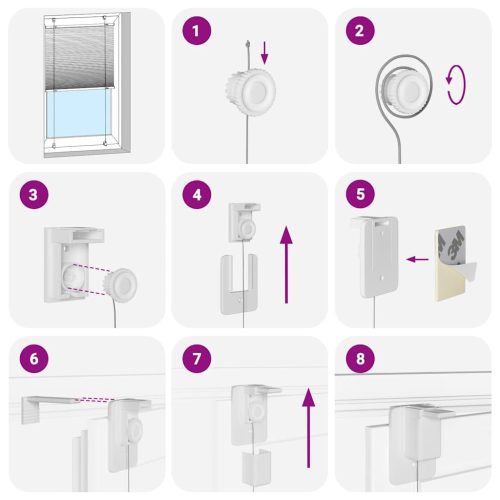  pliszírozott redőny krém 40x200 cm szövetszélesség 39,4 cm