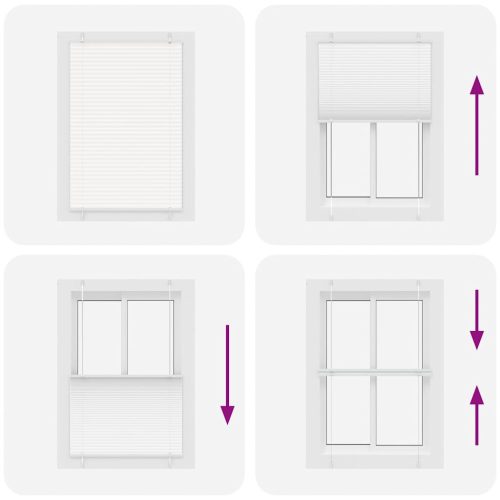  pliszírozott redőny Fehér 90x100 cm szövetszélesség 89,4 cm