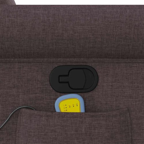  sötétbarna szövet dönthető masszázsfotel