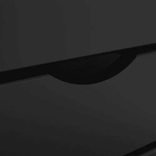  MOSS fekete tömör fenyőfa görgős szekrény fiókokkal