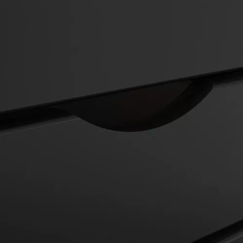  MOSS fekete tömör fenyőfa görgős szekrény fiókokkal