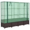  rattan megjelenésű magaságyás melegháztakaróval 160x40x138 cm