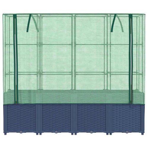  rattan megjelenésű magaságyás melegháztakaróval 160x40x153 cm