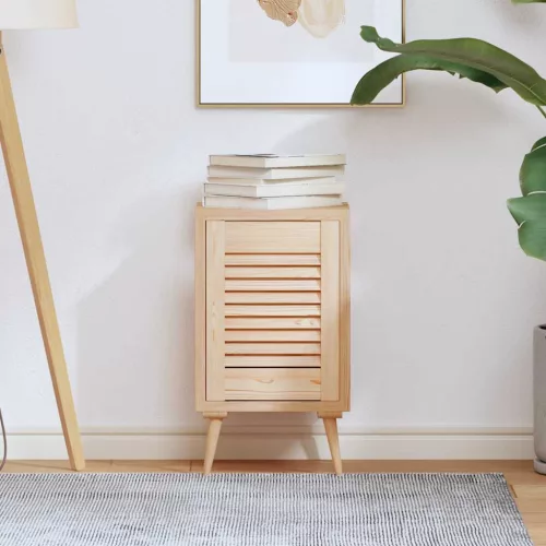  tömör fenyőfa lamellás szekrényajtó 39,5x29,5 cm