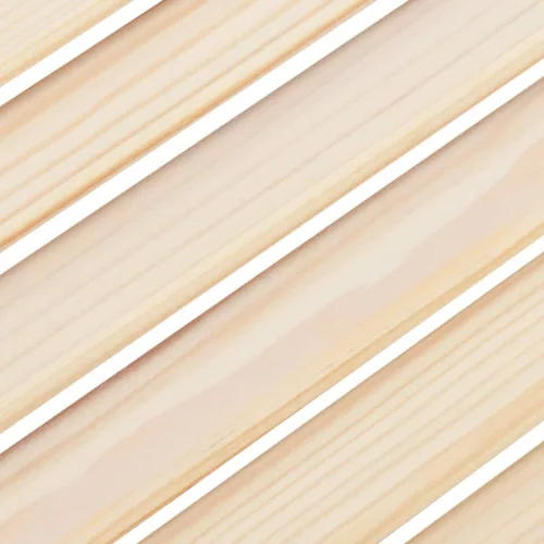  2 db tömör fenyőfa lamellás szekrényajtó 61,5x29,5 cm