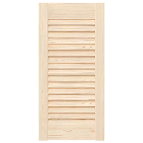  4 db tömör fenyőfa lamellás szekrényajtó 61,5x29,5 cm