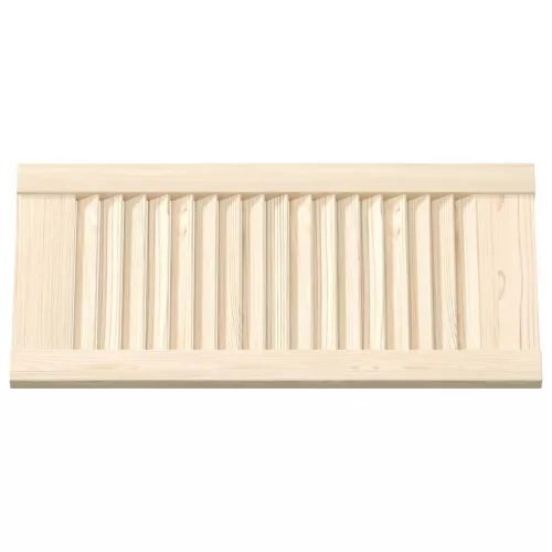  4 db tömör fenyőfa lamellás szekrényajtó 61,5x29,5 cm