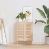  2 db tömör fenyőfa lamellás szekrényajtó 69x29,5 cm