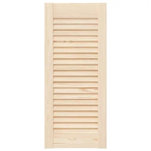  2 db tömör fenyőfa lamellás szekrényajtó 69x29,5 cm