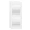  2 db fehér lamellás szekrényajtó 69 x 29,5 cm