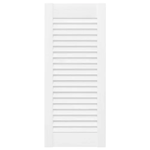  2 db fehér lamellás szekrényajtó 69 x 29,5 cm