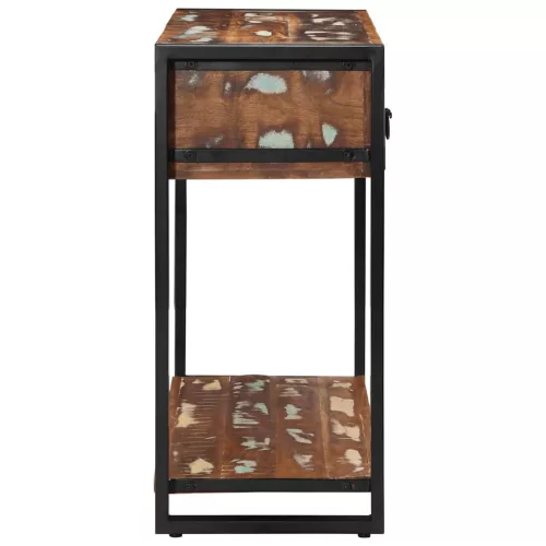  konzolasztal többszínű 100x35x75cm tömörfa újrahasznosított fa
