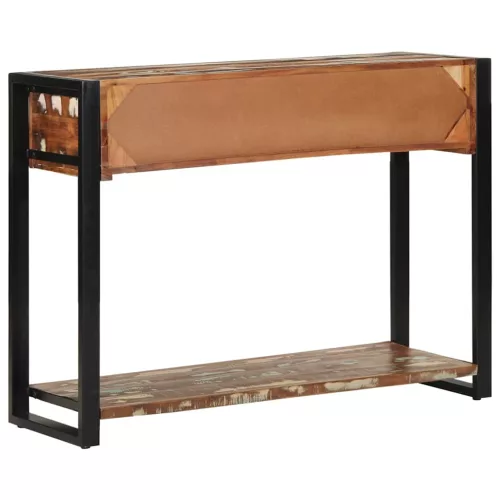  konzolasztal többszínű 100x35x75cm tömörfa újrahasznosított fa