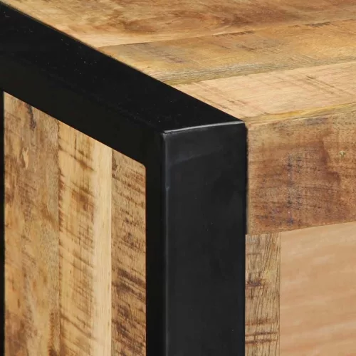  tömör nyers mangófa TV-szekrény 80x30x25 cm