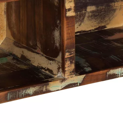  többszínű tömör újrahasznosított fa TV-szekrény 80x30x25 cm