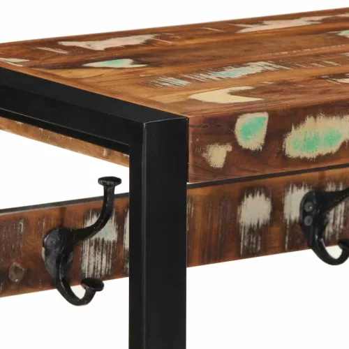  kabátállvány többszínű 80x35x35 cm tömörfa, újrahasznosított fa