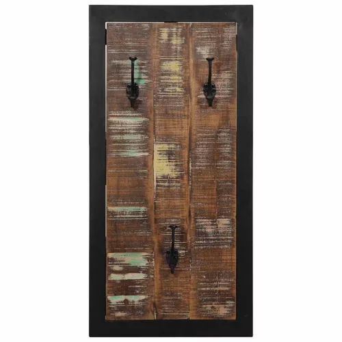  kabátállvány többszínű 40x2x80 cm tömörfa, újrahasznosított fa