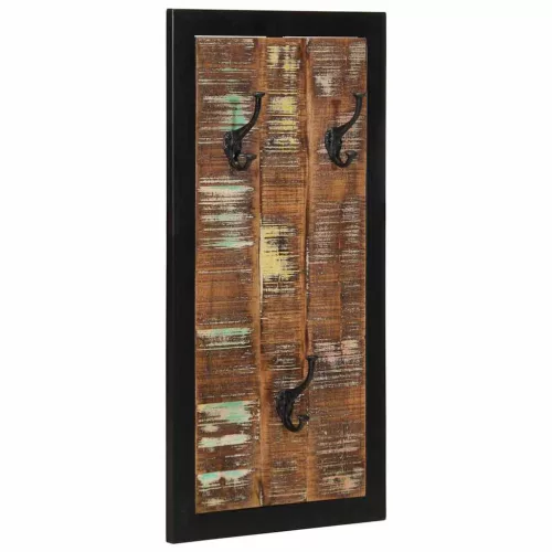  kabátállvány többszínű 40x2x80 cm tömörfa, újrahasznosított fa