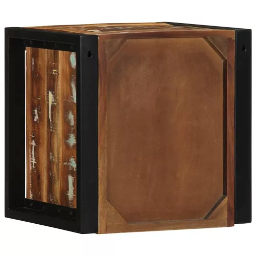  2 db tömör újrahasznosított fa éjjeliszekrények 40x35x40 cm