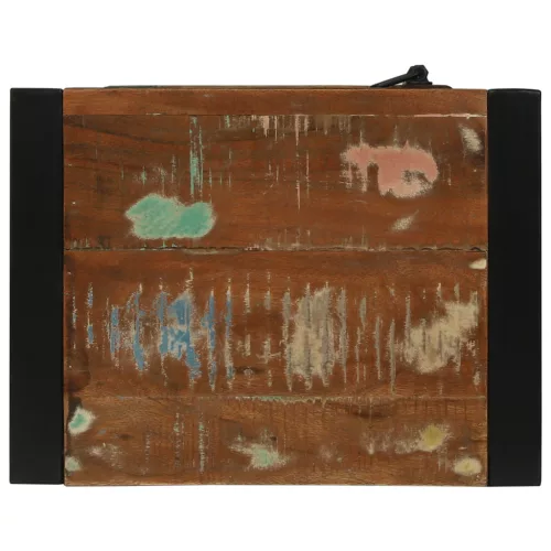  Fürdőszoba Fali Szekrény Többszínű 40x30x60 cm Tömör Fa Újrahasznosított